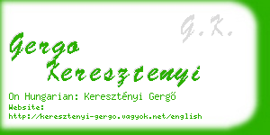 gergo keresztenyi business card