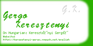 gergo keresztenyi business card